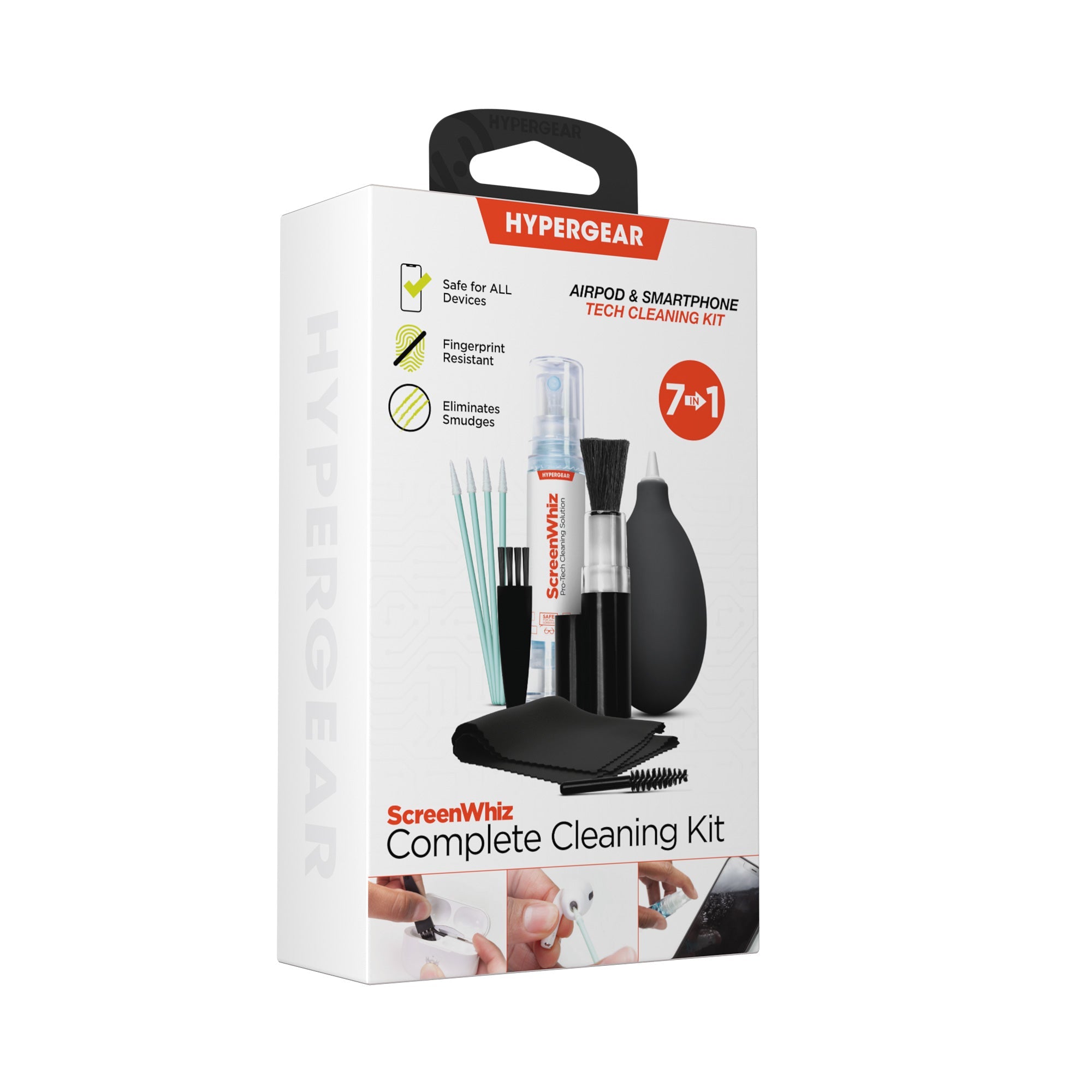 HyperGear ScreenWhiz 7-in-1 Complete Tech Cleaning Kit