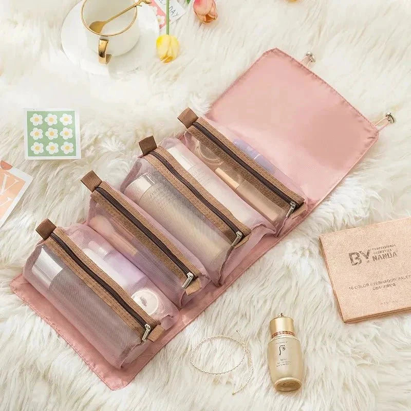 Detachable Cosmetic Bag - 4-in-1 Travel Organizer