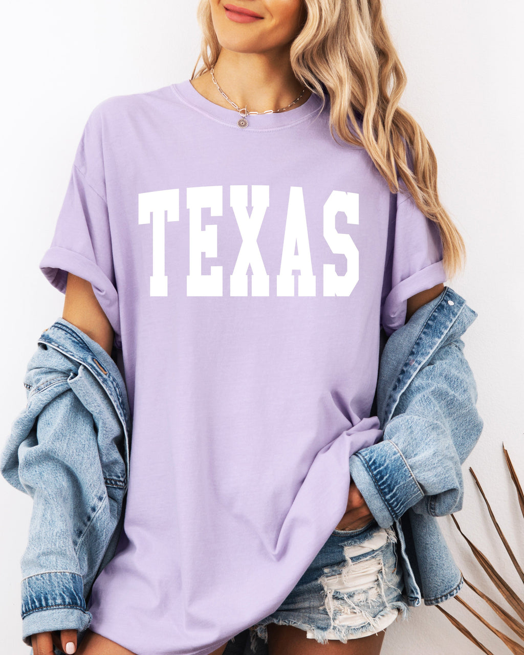 Texas State City Comfort Colors T Shirt (Condensed Font)