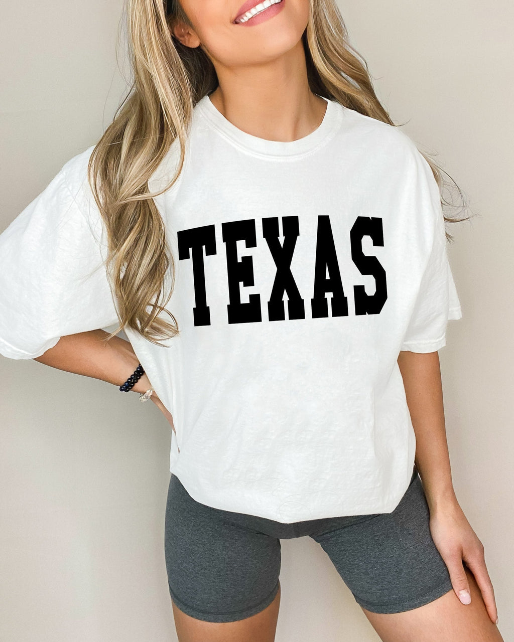Texas State City Comfort Colors T Shirt (Condensed Font)