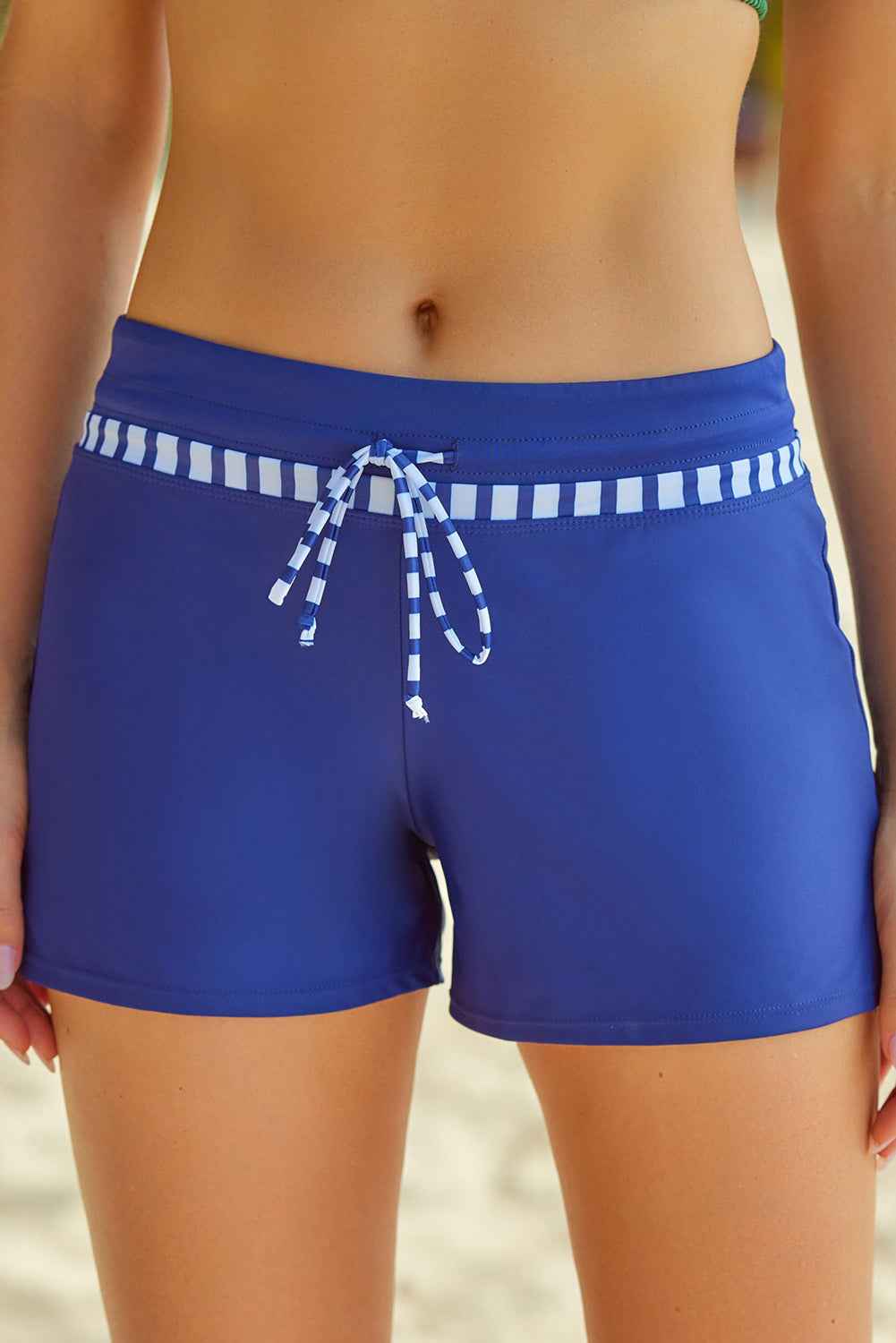 Run Contrast Drawstring Swim Bottoms
