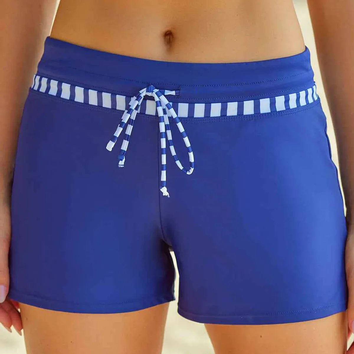 Run Contrast Drawstring Swim Bottoms